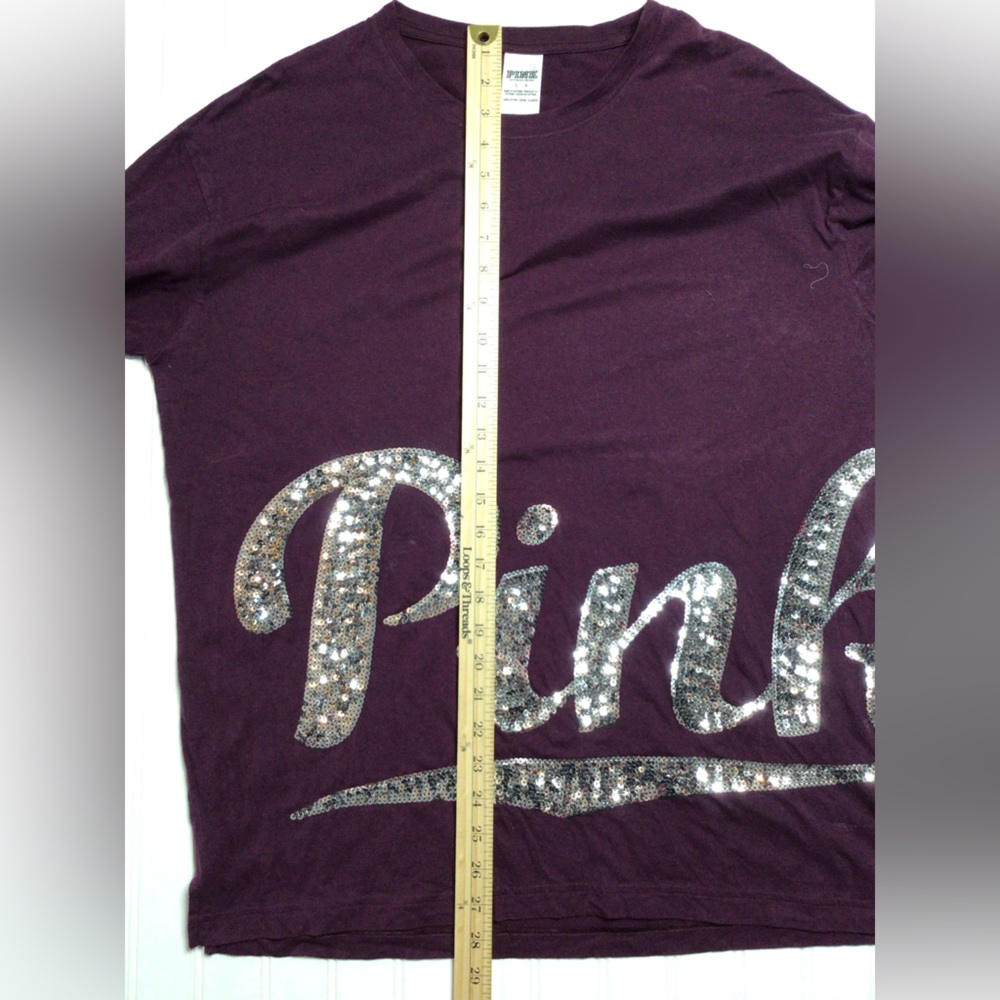PINK Victoria's Secret Deep Purple Large Tee (0217) - Picture 5 of 6